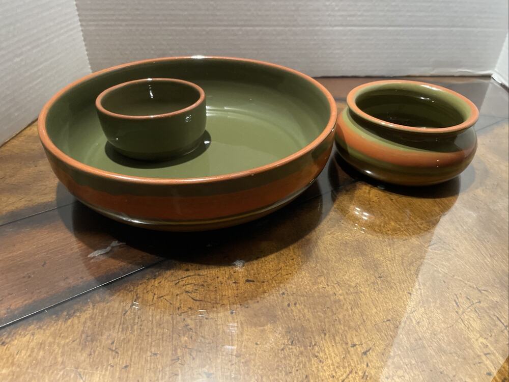 Harry & David Round Chip and Dip Serving Bowl Platter Dish Plate 10.5 D x 2.5 T